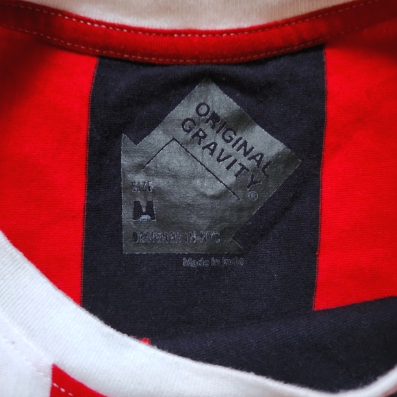 Original Gravity Short-Sleeve Vertical Striped Tee (Medium) - Picture 4 of 5